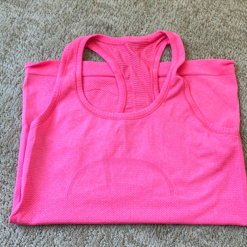 LuluLemon hot pink swiftly tech racer tank  size 4